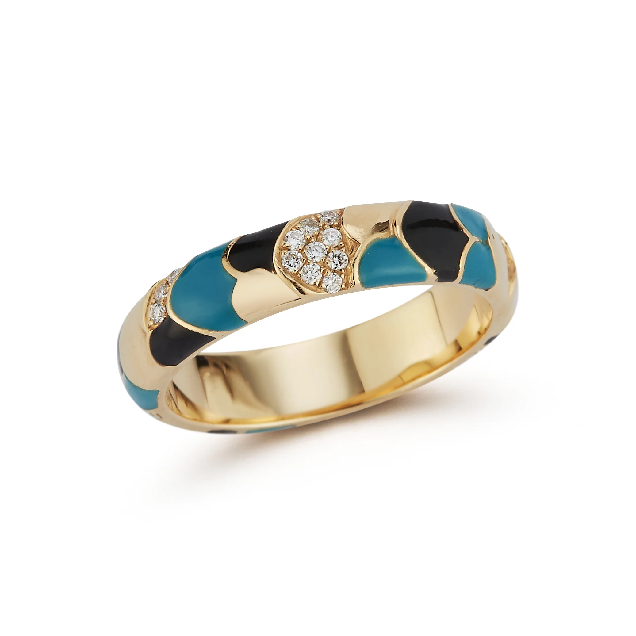 Aegean Ring - Enamel and Diamonds - Image 3