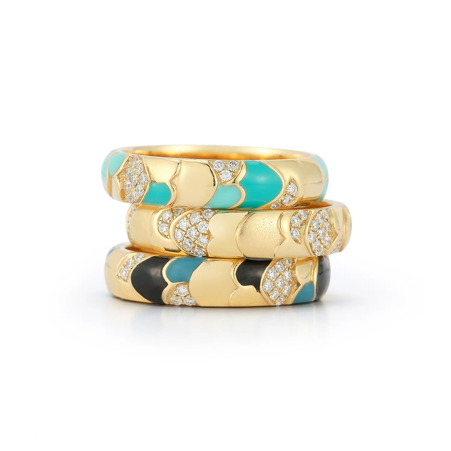 Aegean Ring - Enamel and Diamonds - Image 4