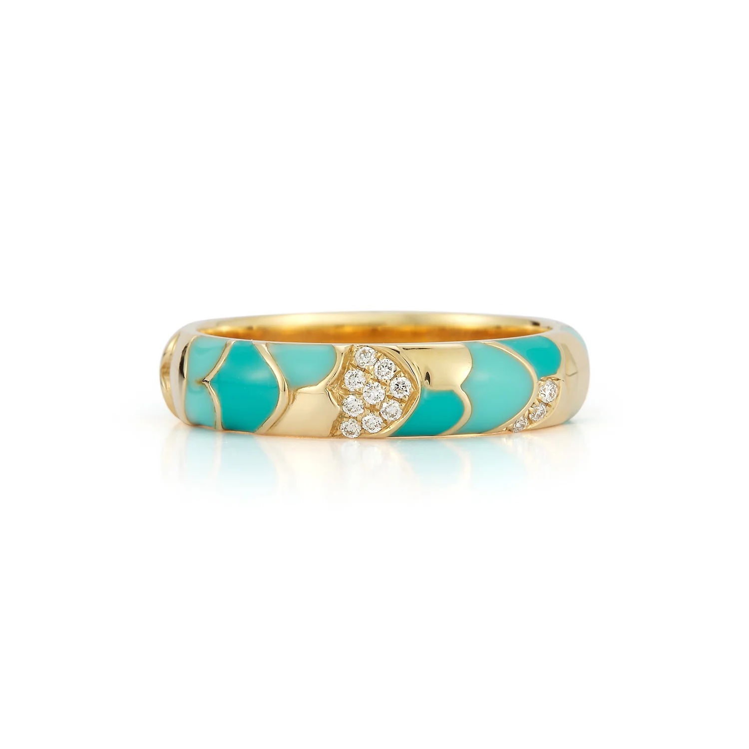 Aegean Ring - Enamel and Diamonds - Image 5
