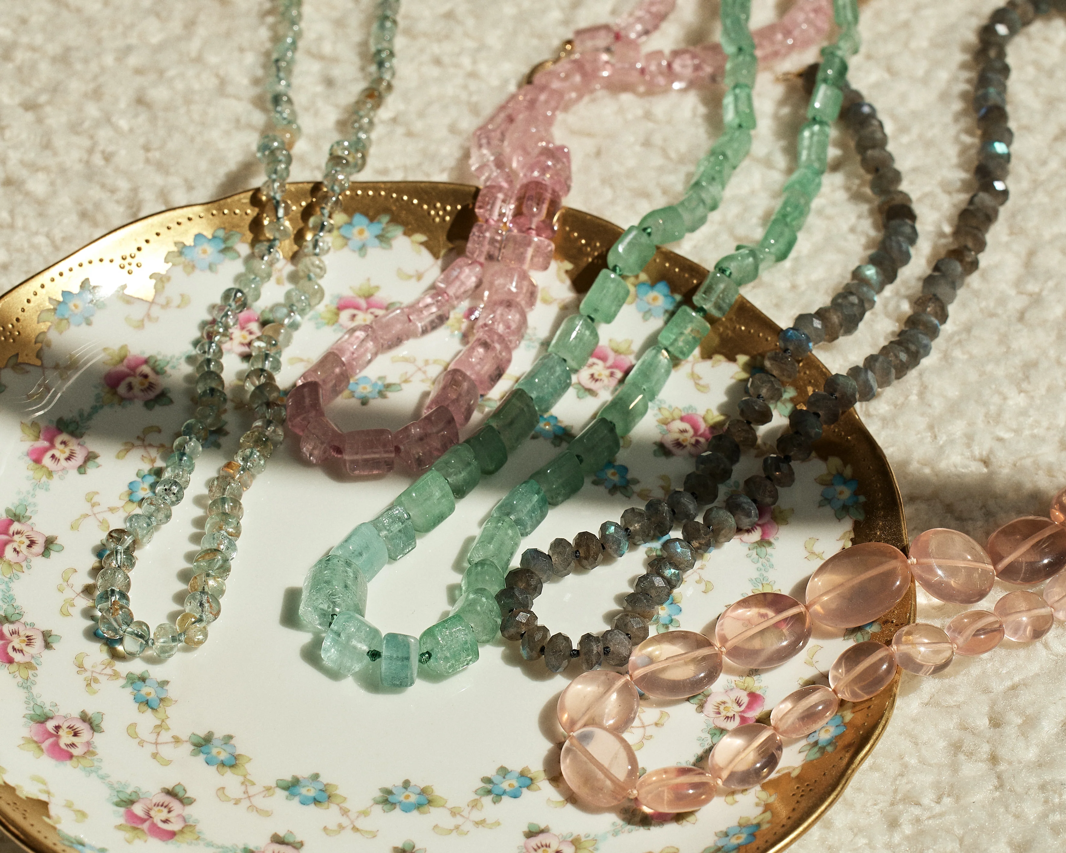 Aquamarine Beaded Necklace - Image 4