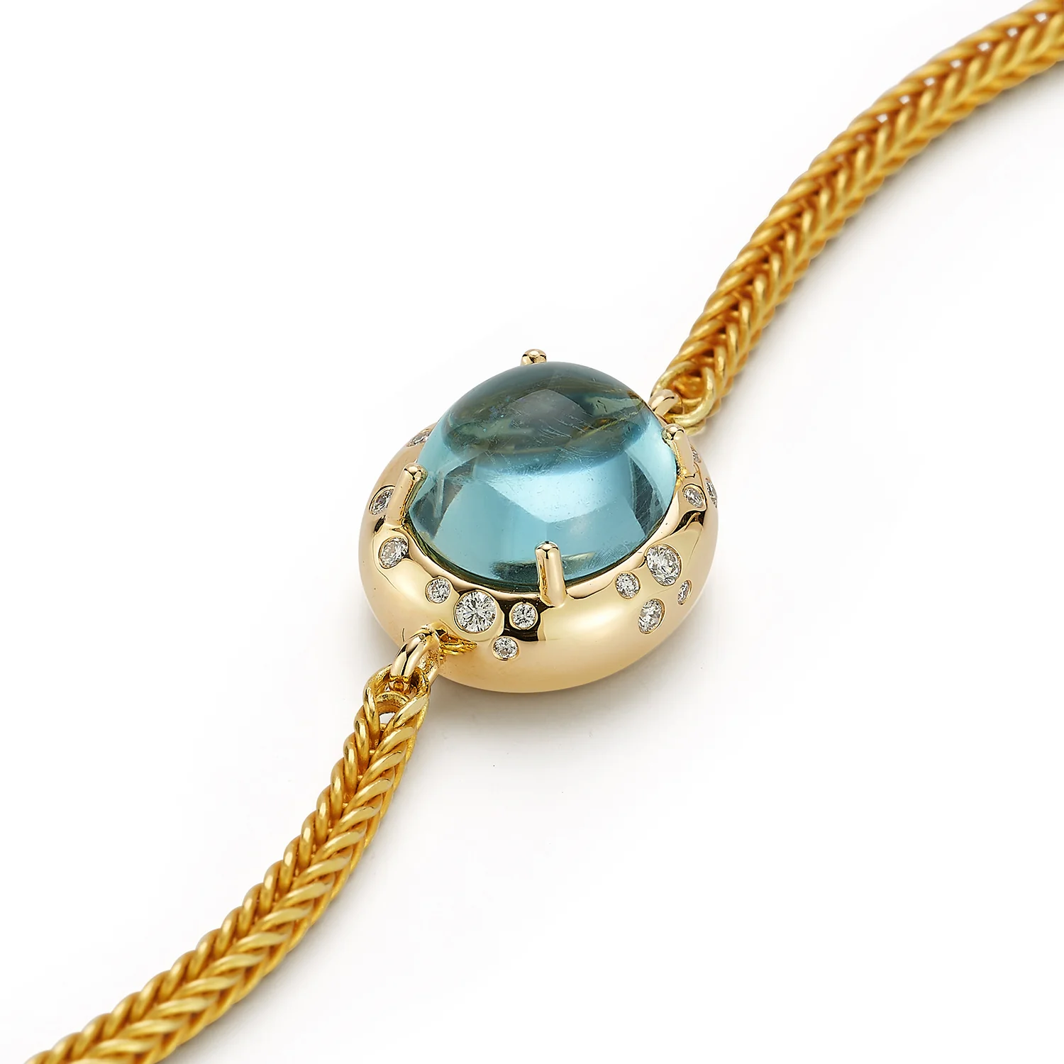 Reese Bracelet - Aquamarine Cabochon - Image 6