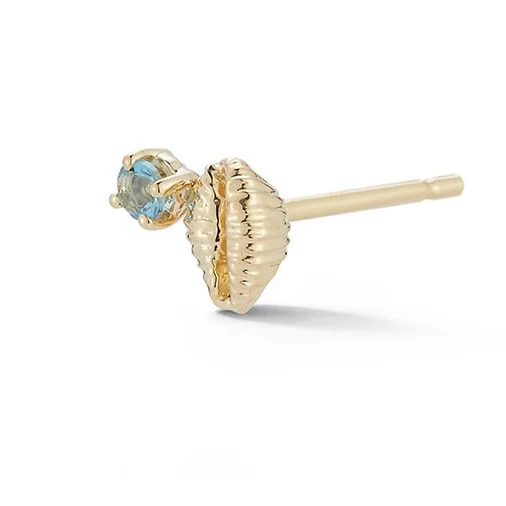 Bitsy Bean Stud with Aquamarine - Open - Image 5