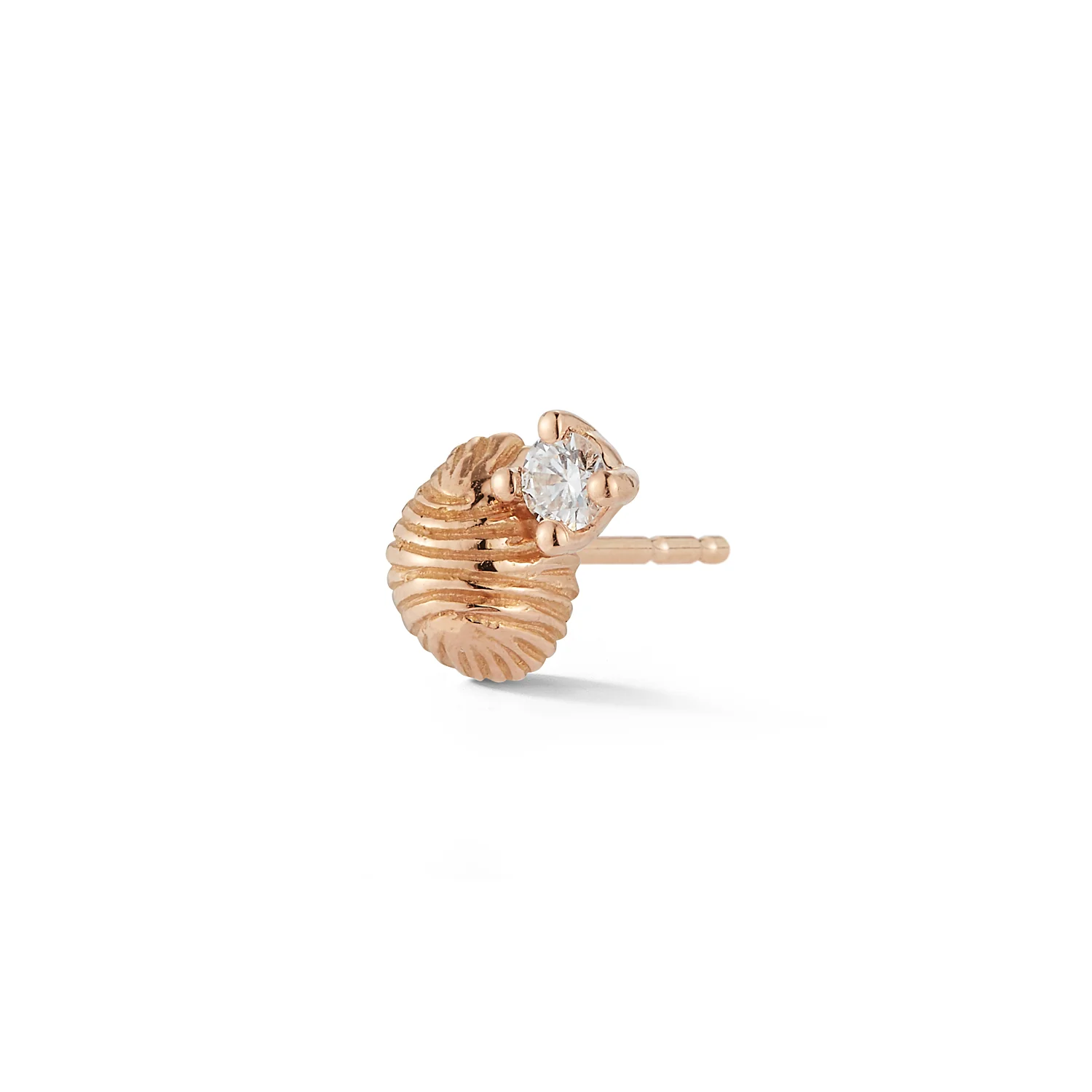 Bitsy Bean Stud with Diamond - Closed - Image 3
