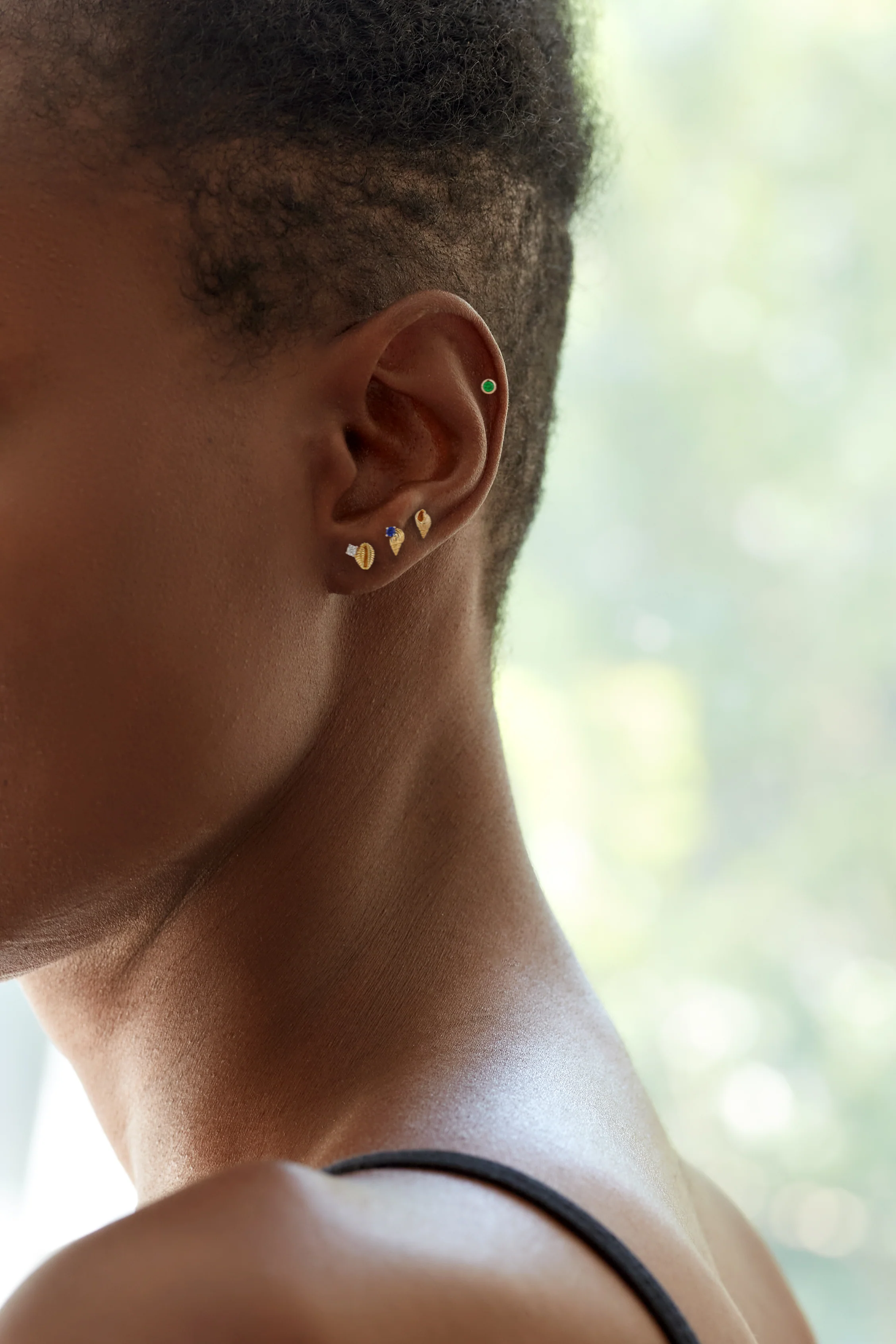 Bitsy Bean Stud with Diamond - Open - Image 5