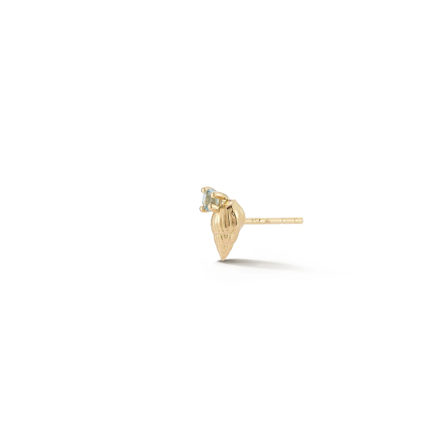 Bitsy Ursula Stud with Aquamarine - Closed - Image 3