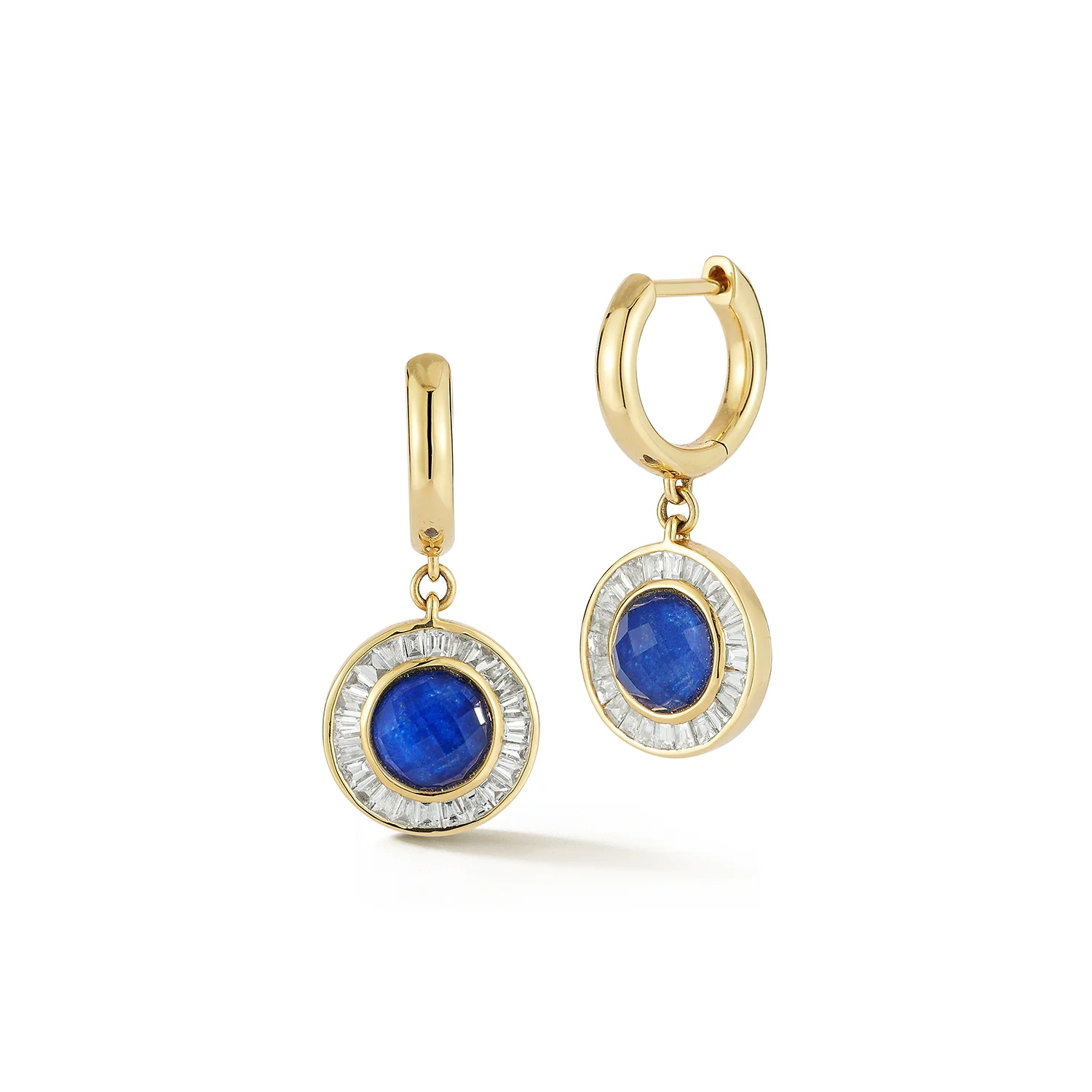 Cosmos Huggie Hoops - Lapis Lazuli