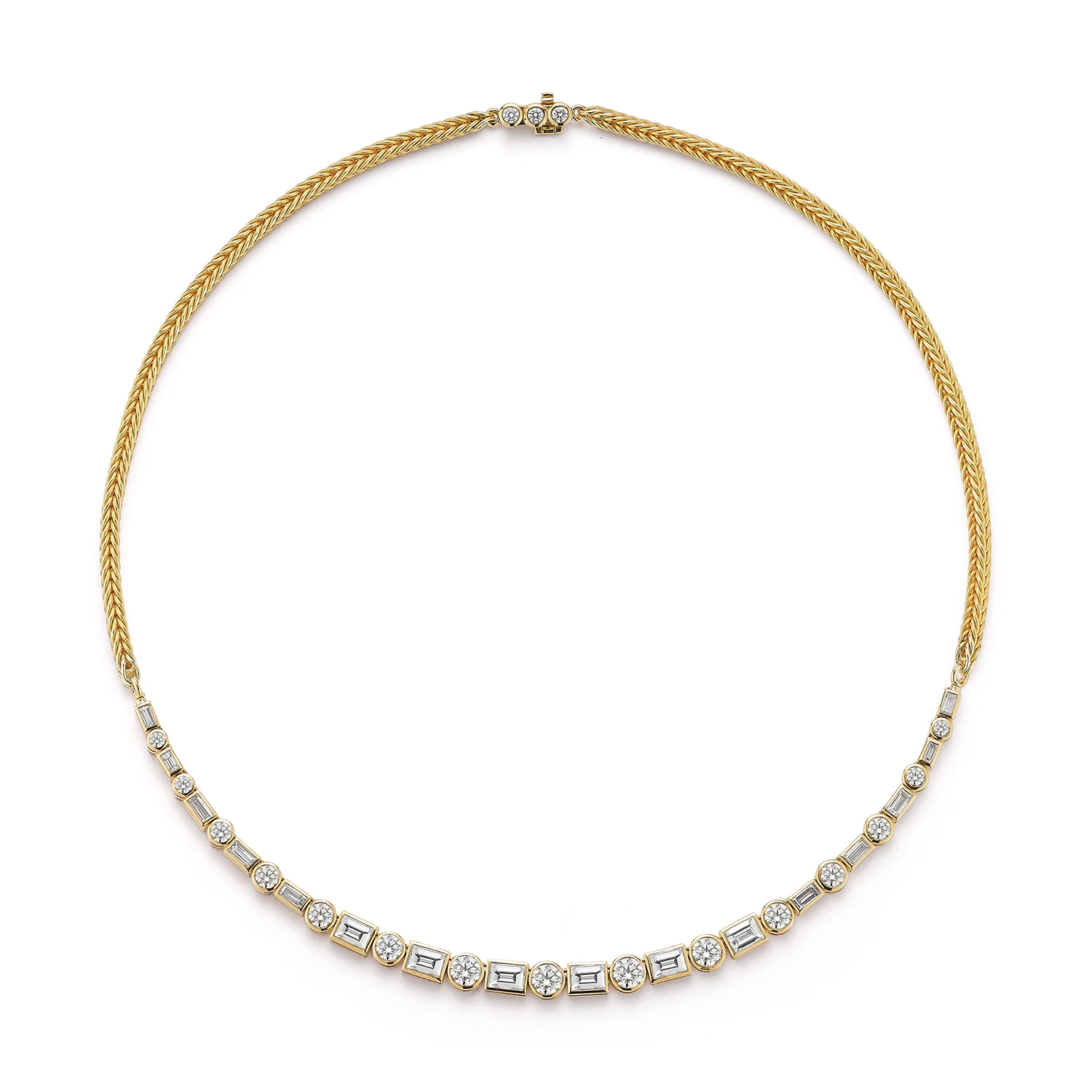 Diamond Dot-Dash Bubble Necklace