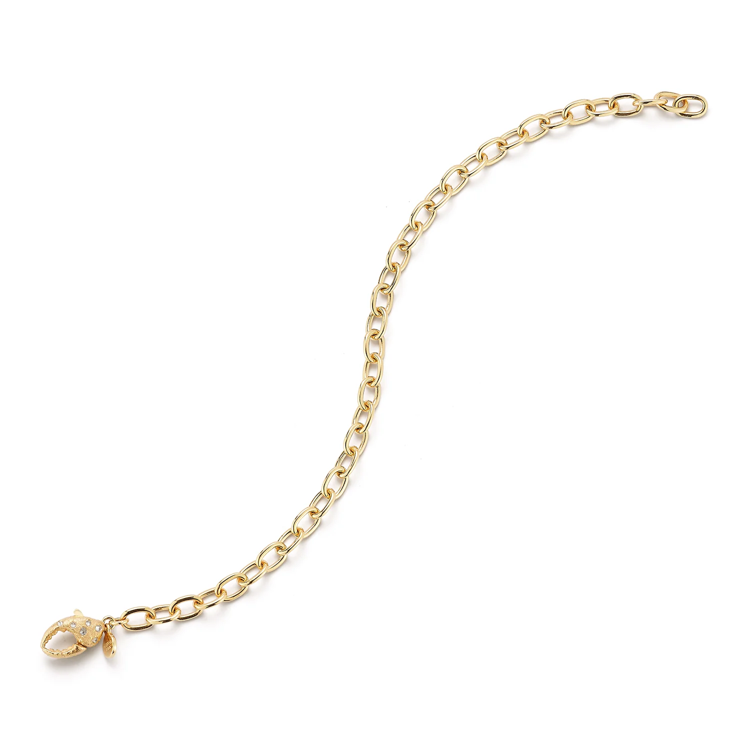 Diamond Lobster Clasp Handmade Link Charm Bracelet - Image 5