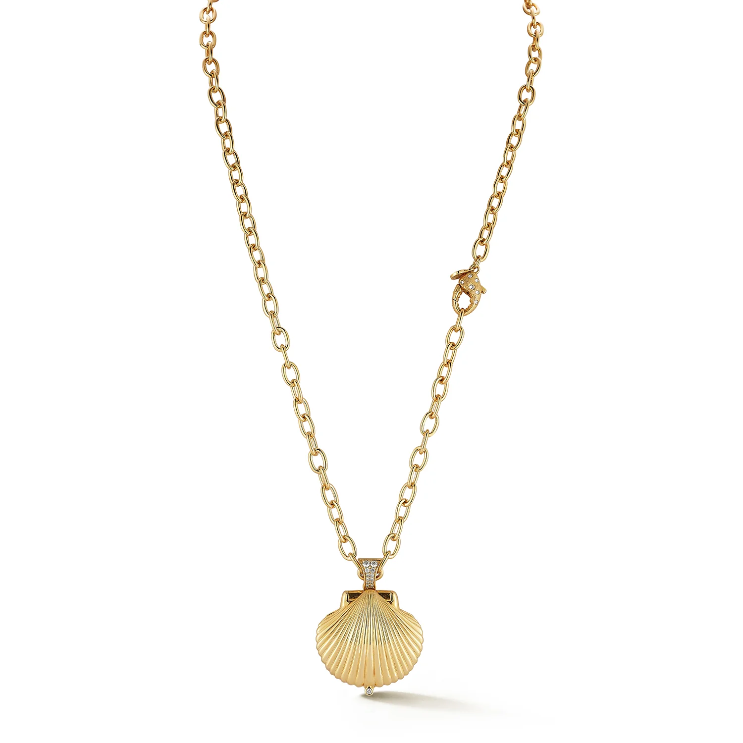 Diamond Lobster Clasp Handmade Link Necklace - Image 6