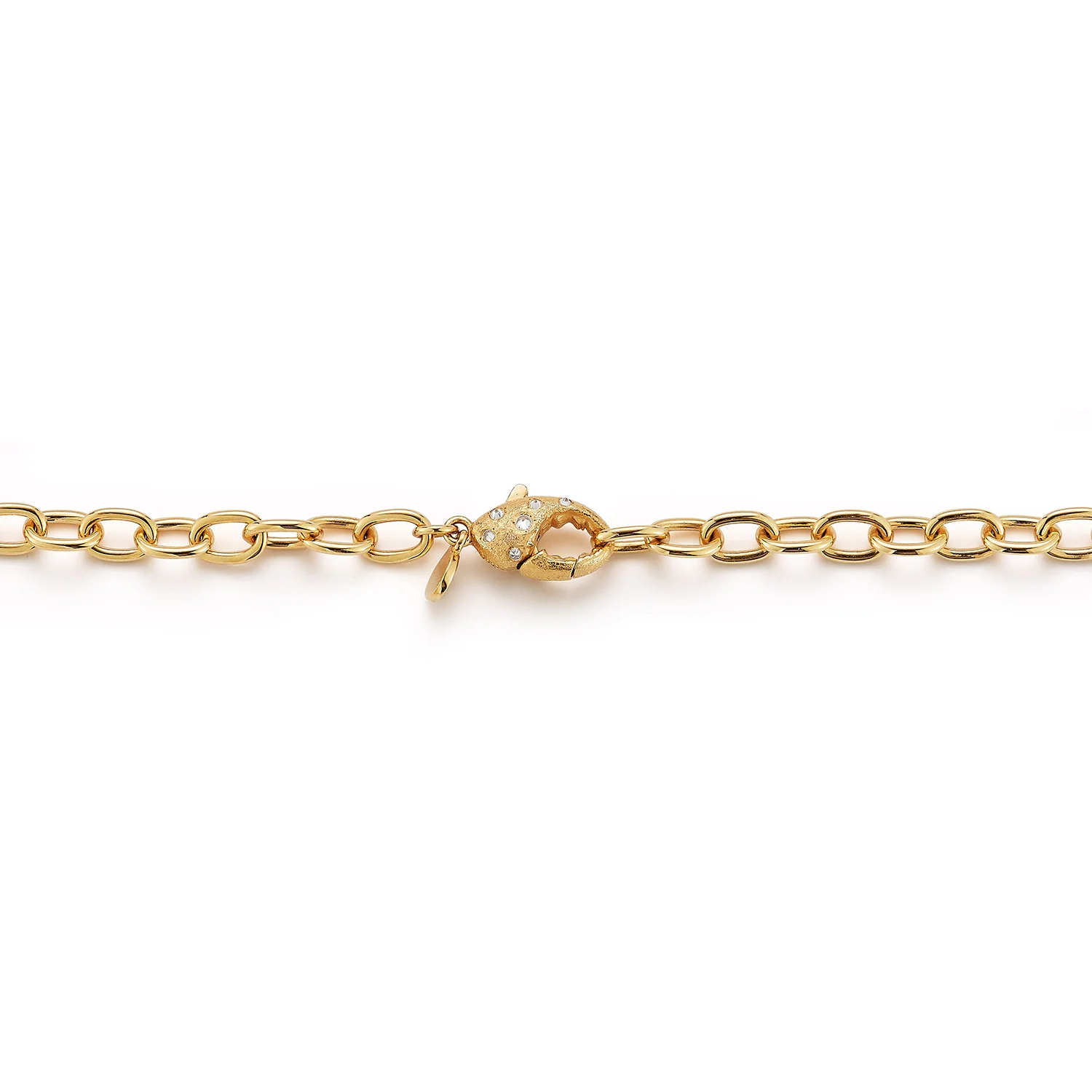 Diamond Lobster Clasp Handmade Link Necklace - Image 7