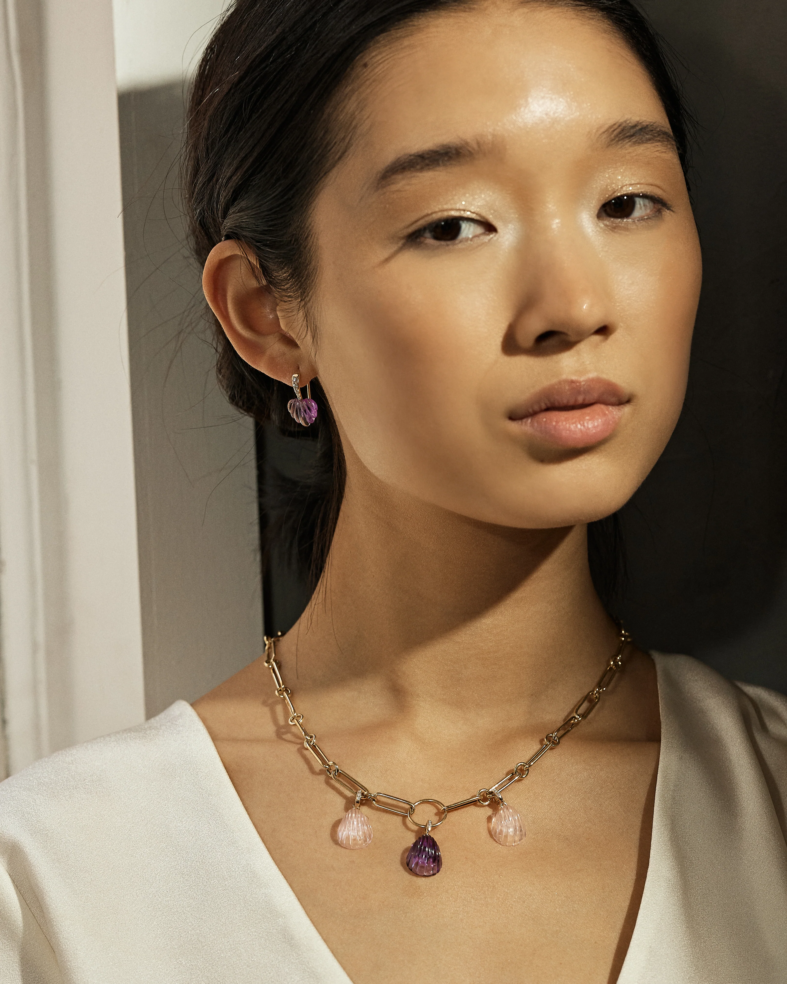 Dream Shell Scallop Pendant - Amethyst - Image 5