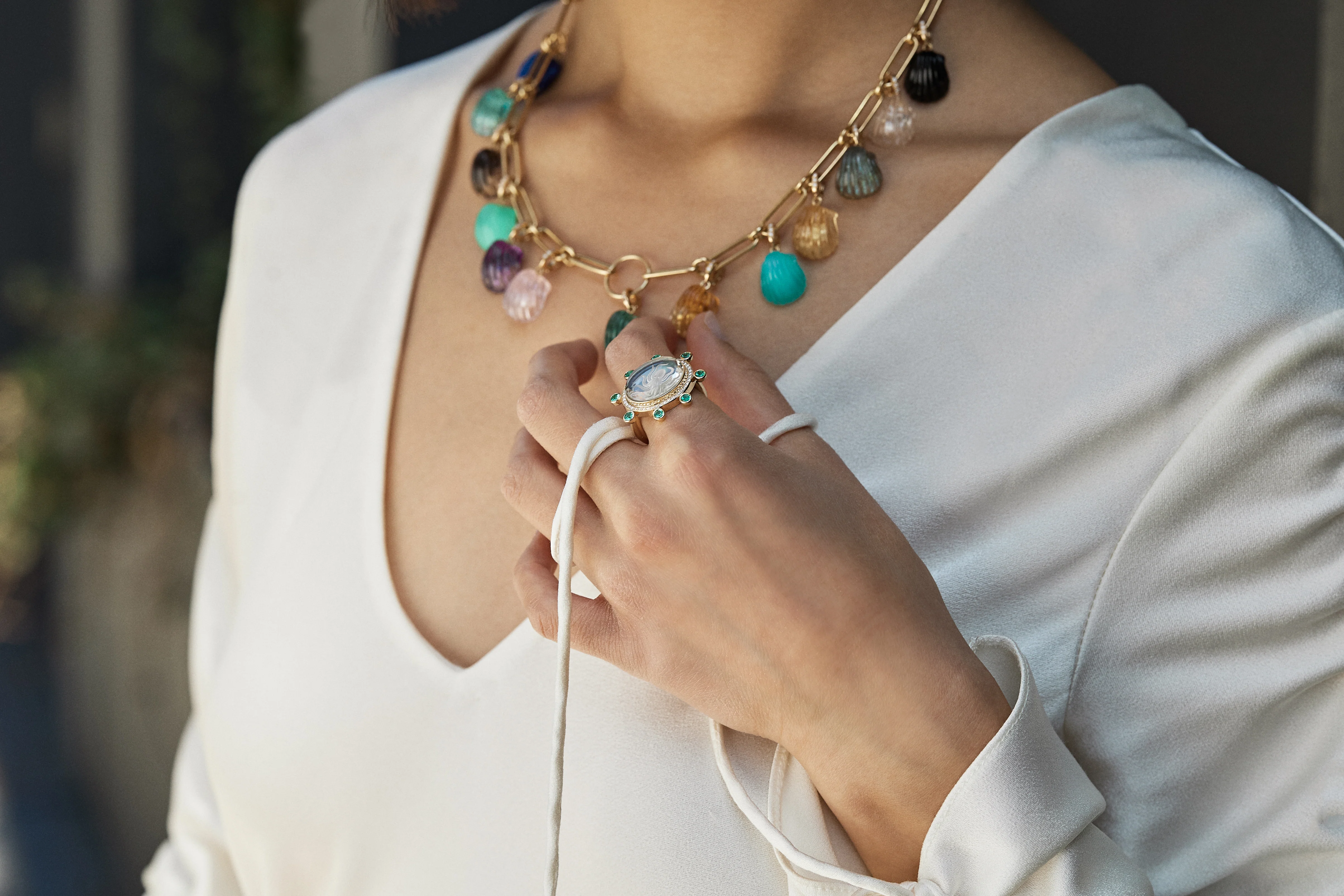 Dream Shell Pendant - Citrine - Image 4