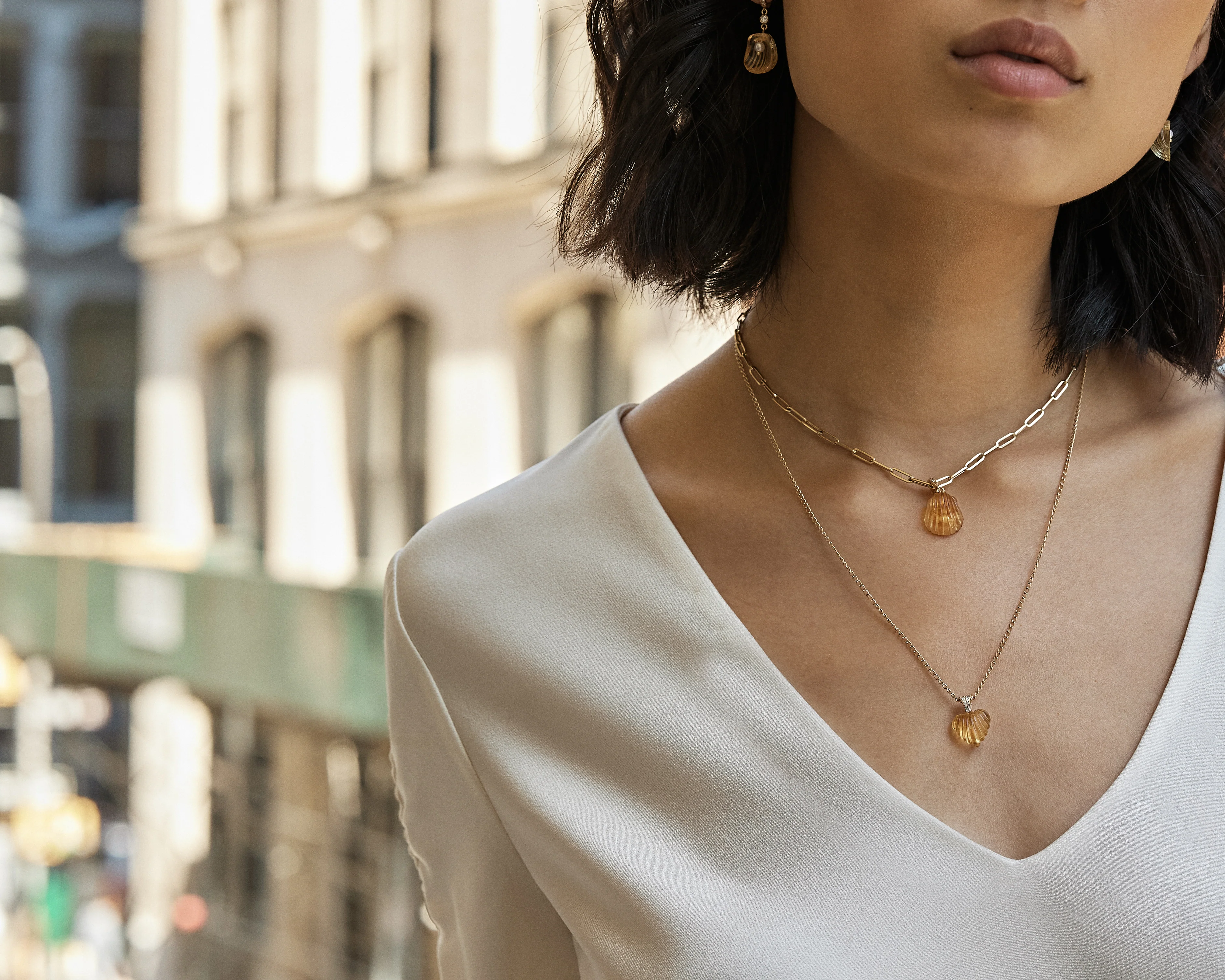 Dream Shell Pendant - Citrine - Image 5