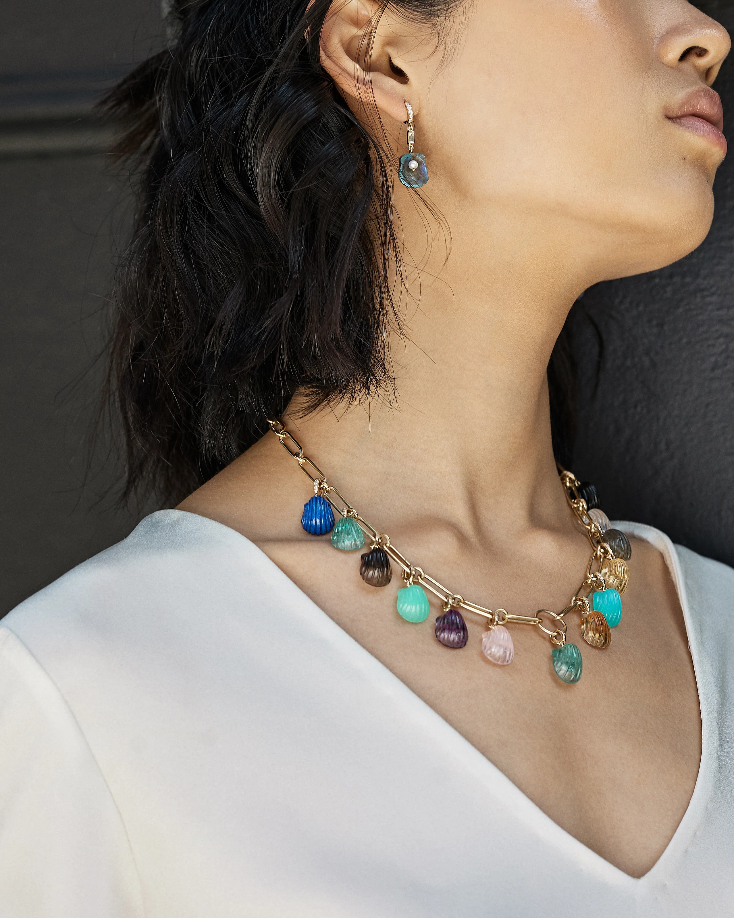 Dream Shell Pendant - Tourmaline - Image 4
