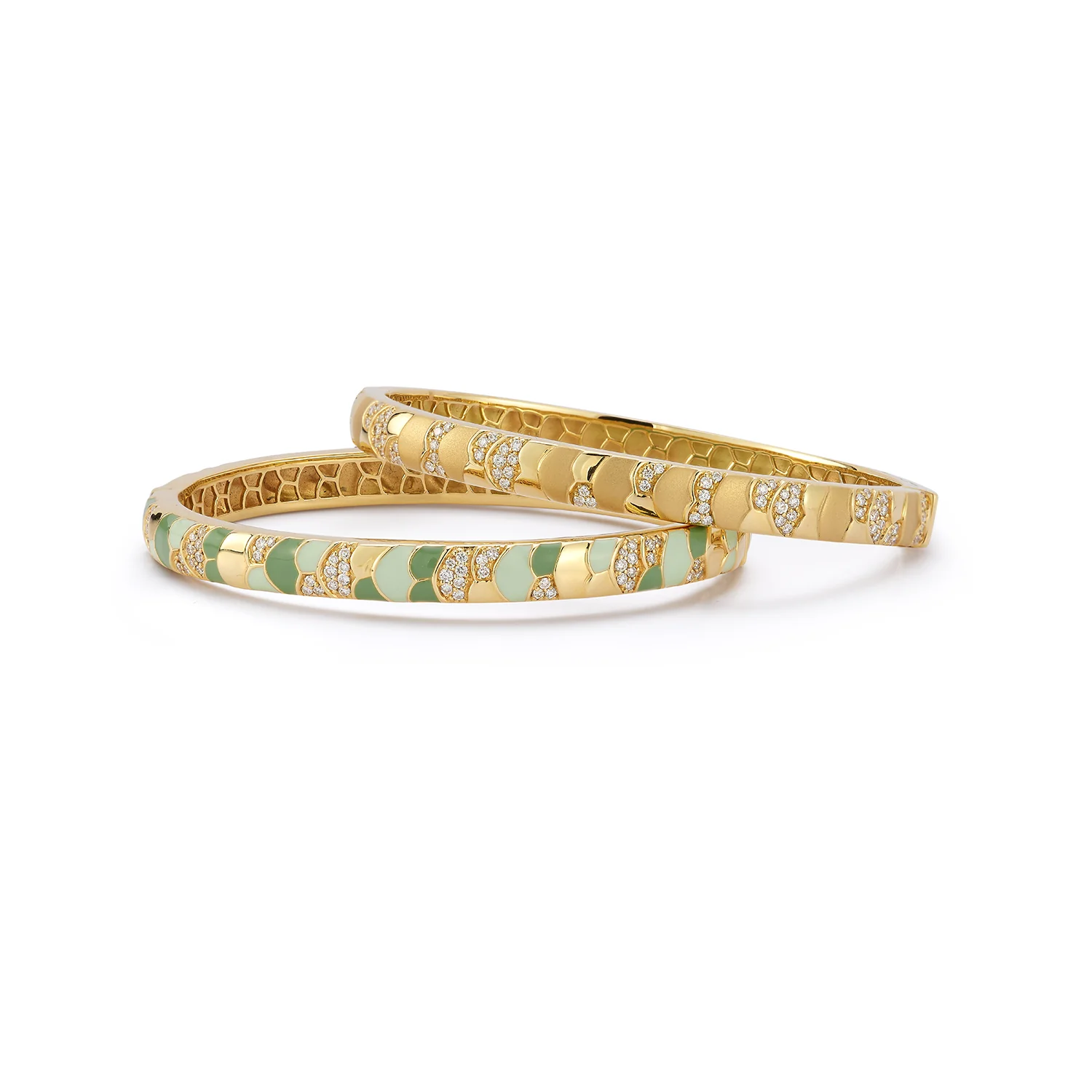 Slim Aegean Cuff - Enamel and Diamonds - Image 4
