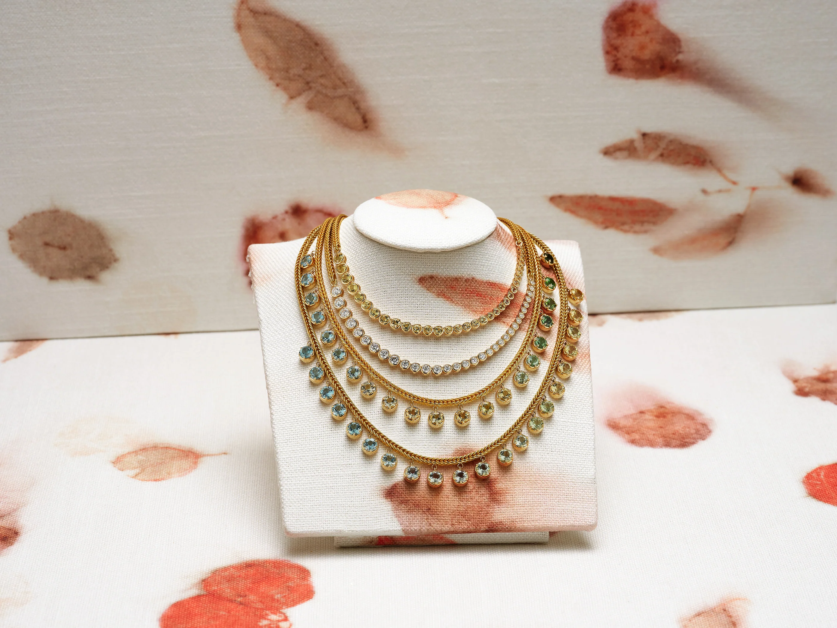 Asymmetrical Golden Beryl Bubble Necklace - Image 7