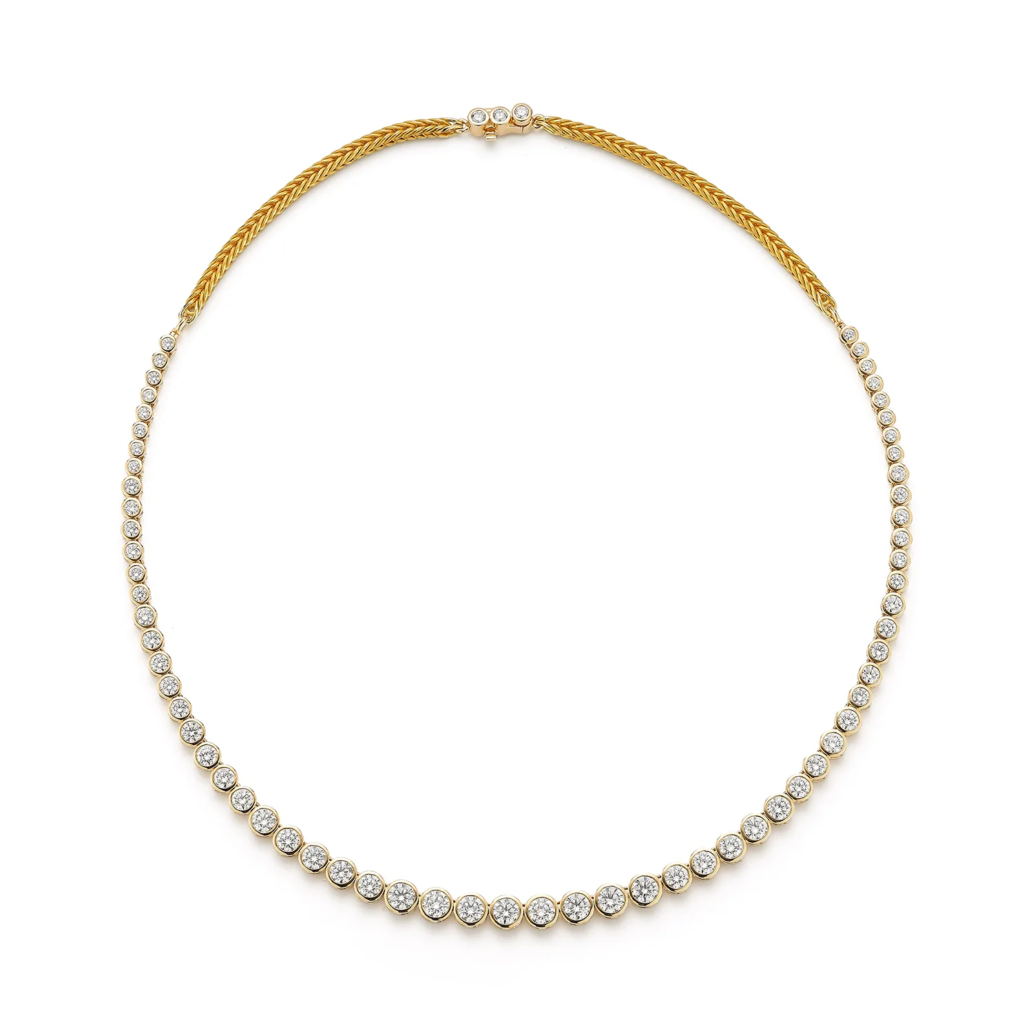 Graduated Diamond Bubble Necklace