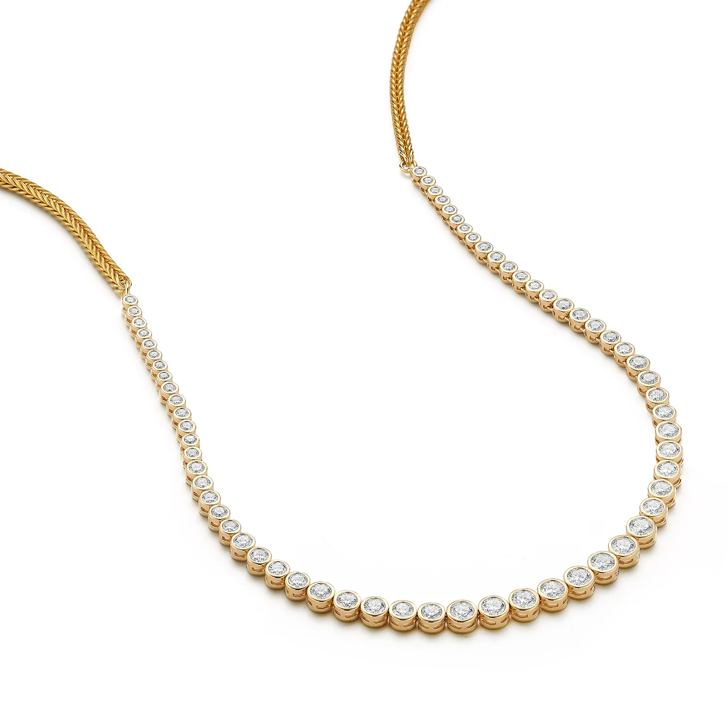 Graduated Diamond Bubble Necklace - Image 4