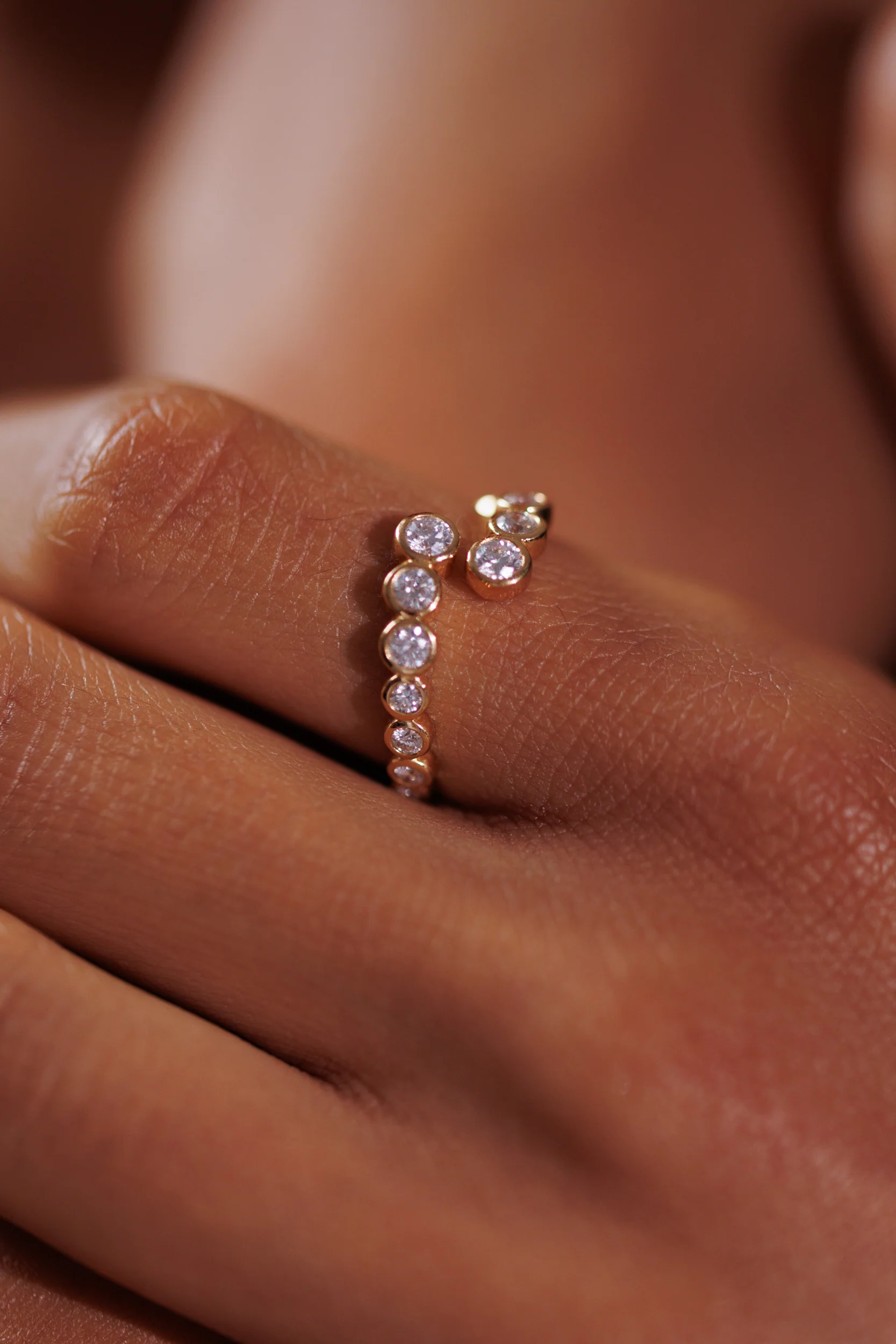 Diamond Open Wave Ring - Image 3