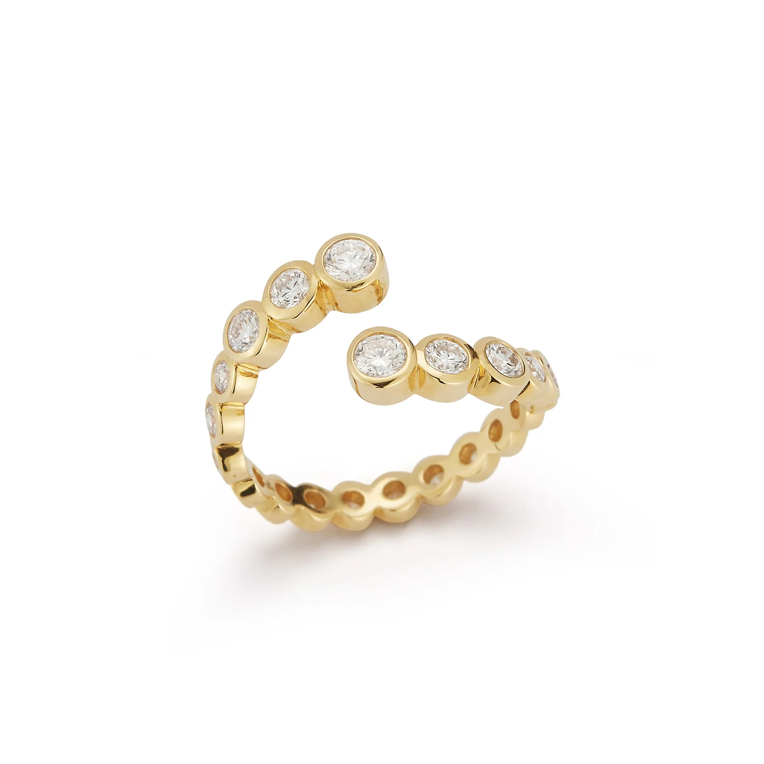 Diamond Open Wave Ring - Image 4