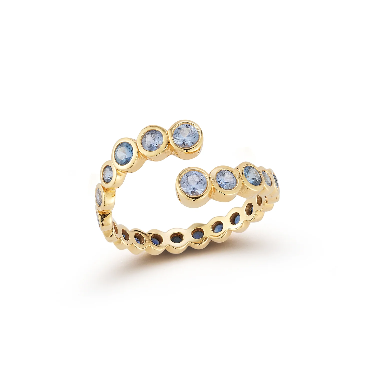 Sapphire Ombré Open Wave Ring - Image 3