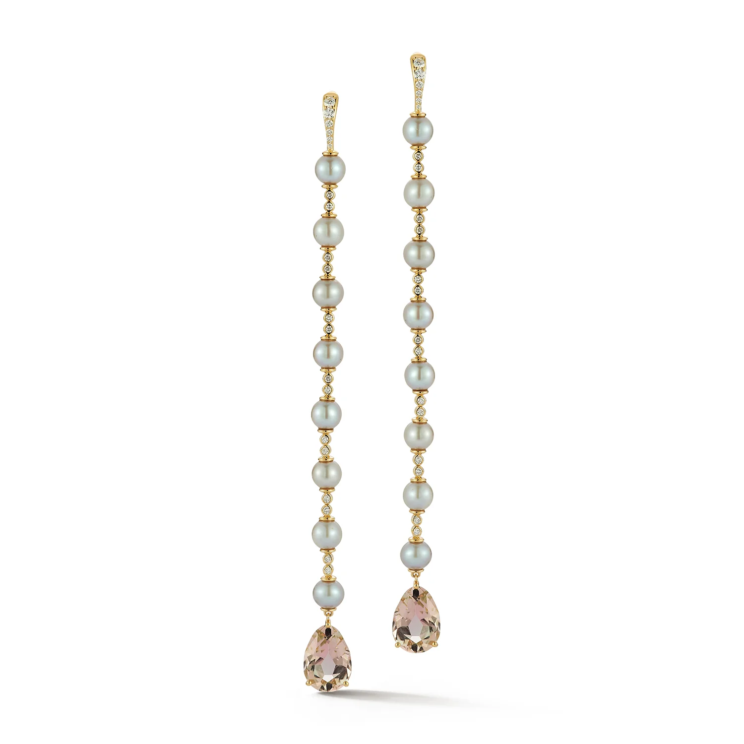 Bi-color Tourmaline Shoulder Duster Earrings - Image 5