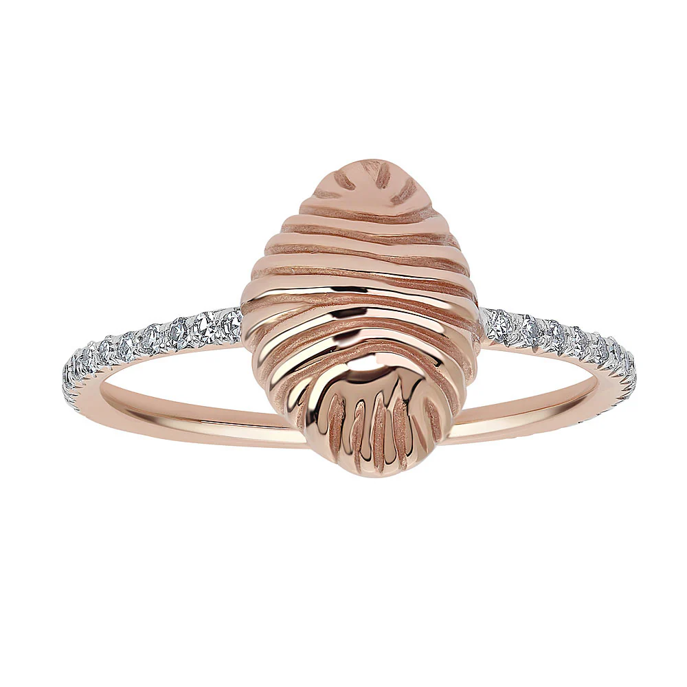 Diamond Thread and Shell Ring - Image 8