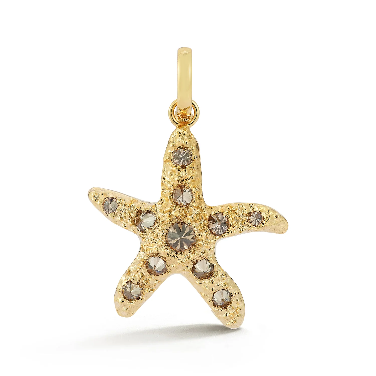Starfish Pendant - Champagne Diamond