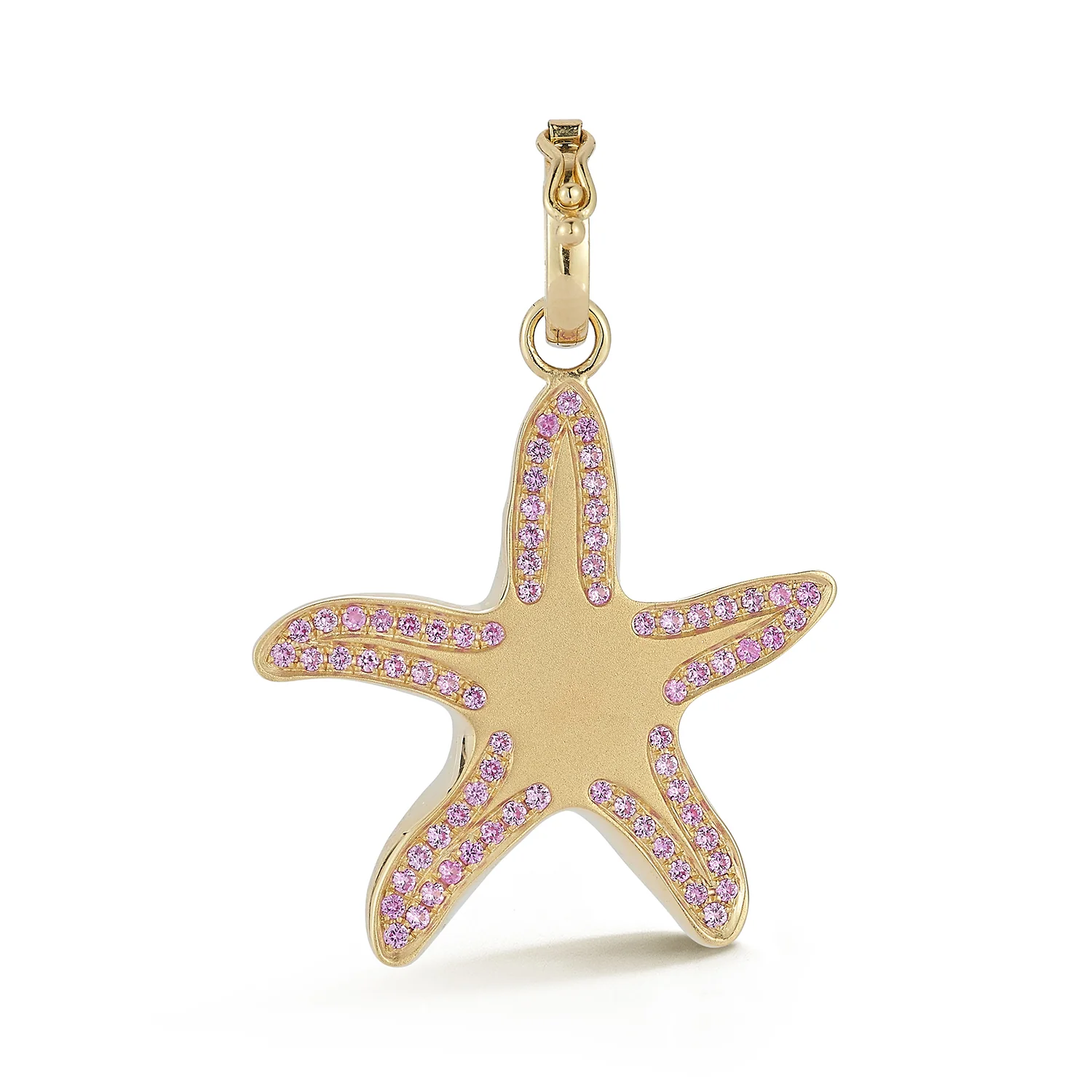 Starfish Pendant - Diamond and Pink Sapphire - Image 3