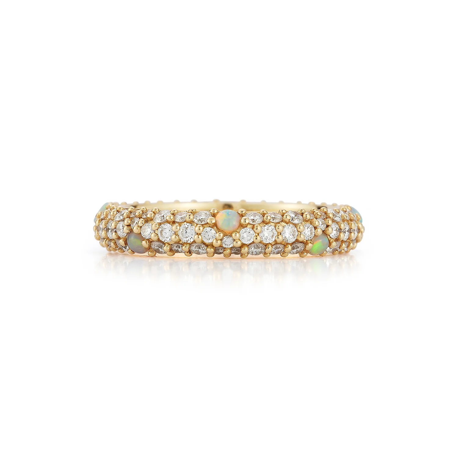 Thin Tidepool Ring - Diamond and Opal - Image 2
