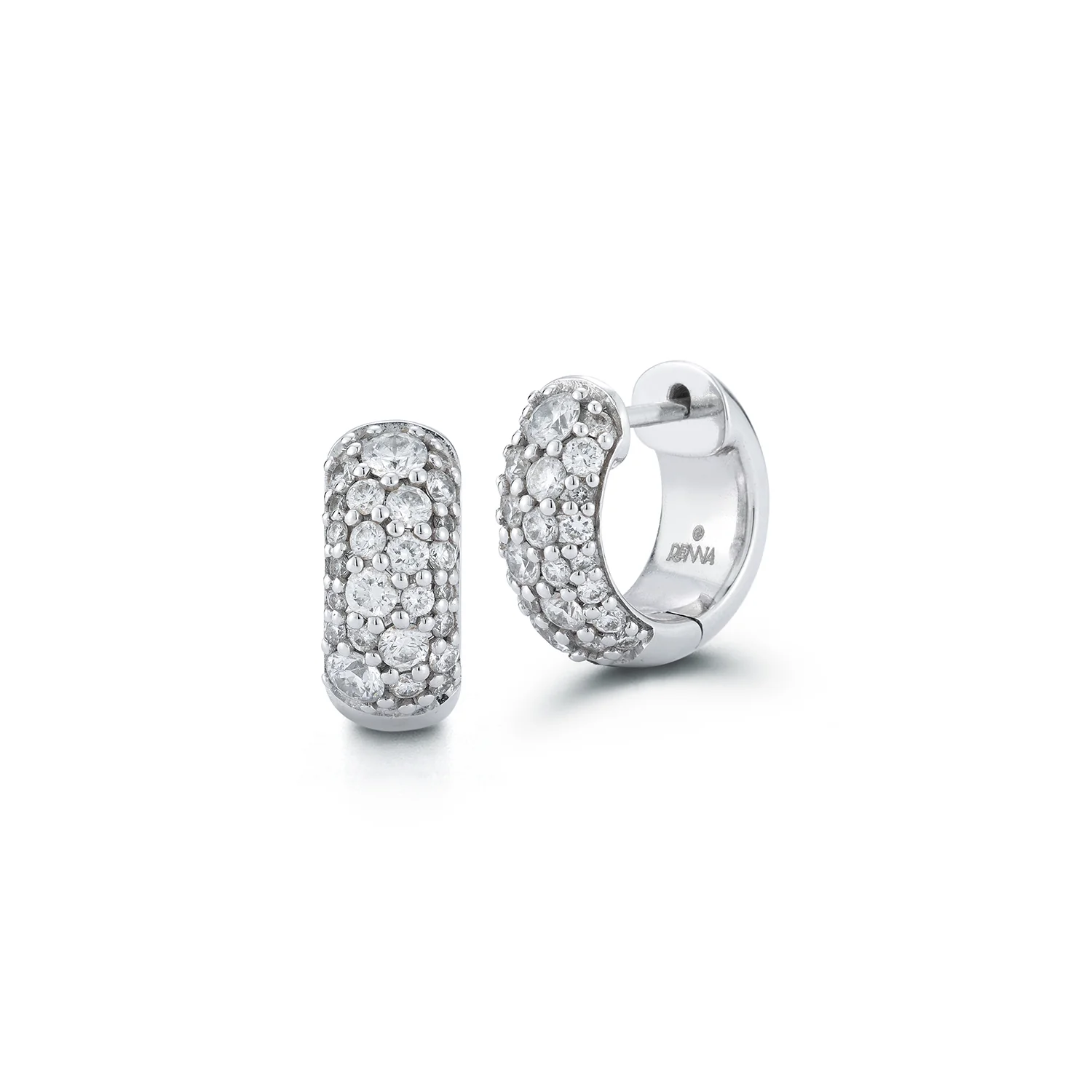 Tidepool Huggie Hoops - Diamond - Image 3