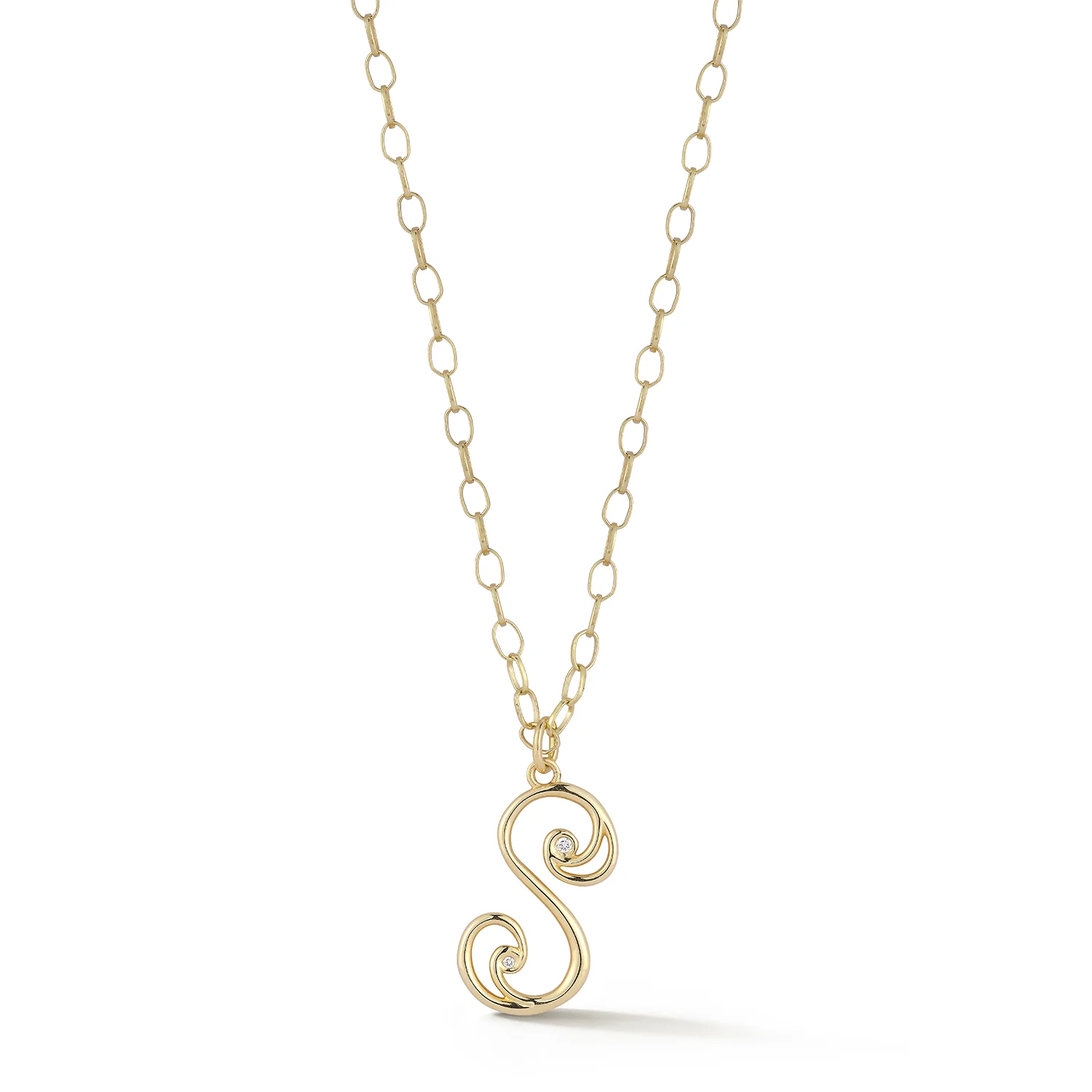 Wave Initial Necklace - Image 13