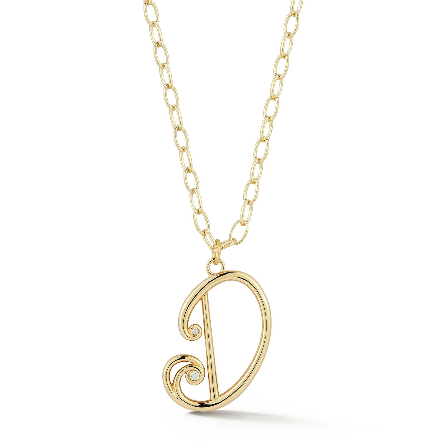 Wave Initial Necklace - Image 4