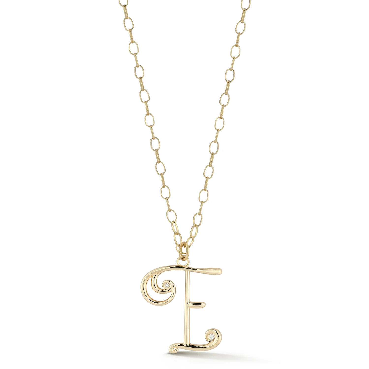 Wave Initial Necklace - Image 5