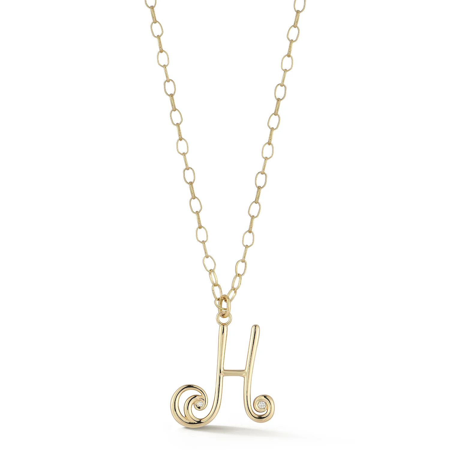 Wave Initial Necklace - Image 7