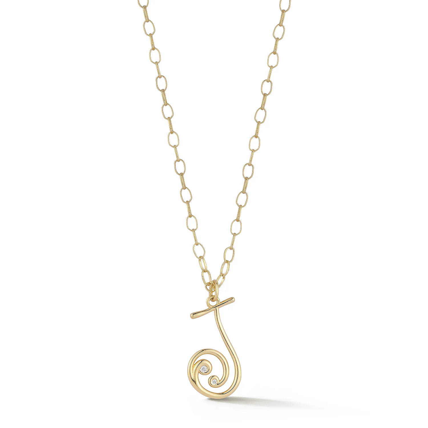 Wave Initial Necklace - Image 8
