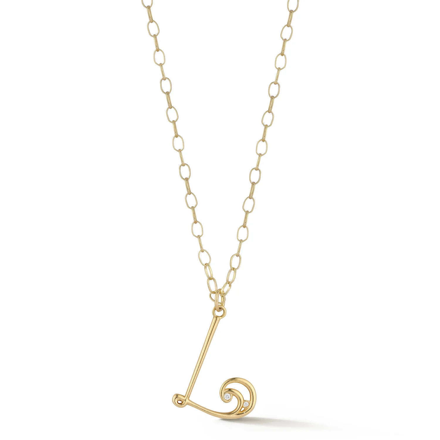 Wave Initial Necklace - Image 9